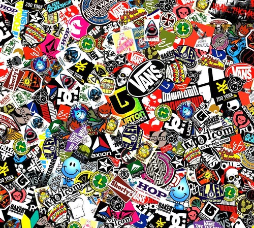 Sticker bomb matt auto - sticker,